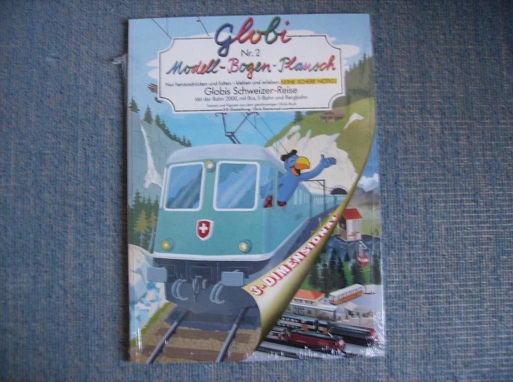 GLOBI, NR.2, MODELL-BOGEN-PLANSCH, SCHWEIZER -REISE, Ophalen of Verzenden, Nieuw, Trein, Overige typen