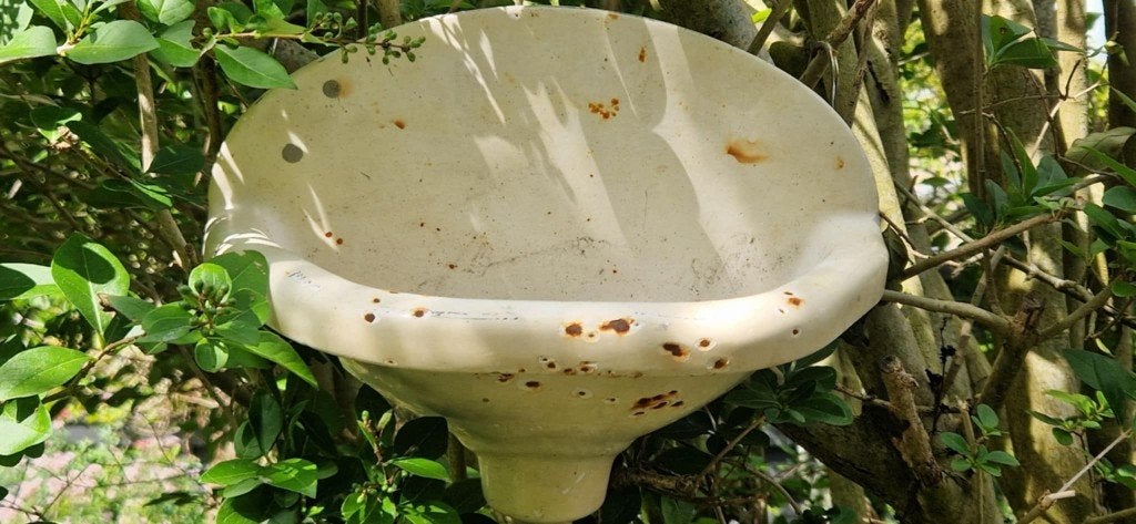 prachtige Franse gietijzeren wasbak (brocante), Ophalen of Verzenden, Gebruikt, Overige typen