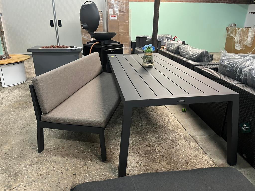 Tafel met bankje, Tuin en Terras, Tuinsets en Loungesets, Ophalen, Nieuw, Aluminium