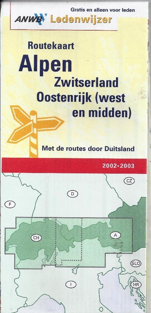 Ws21 plattegrond alpen zwitserland oostenrijk, Ophalen of Verzenden, Gelezen, 2000 tot heden, Landkaart