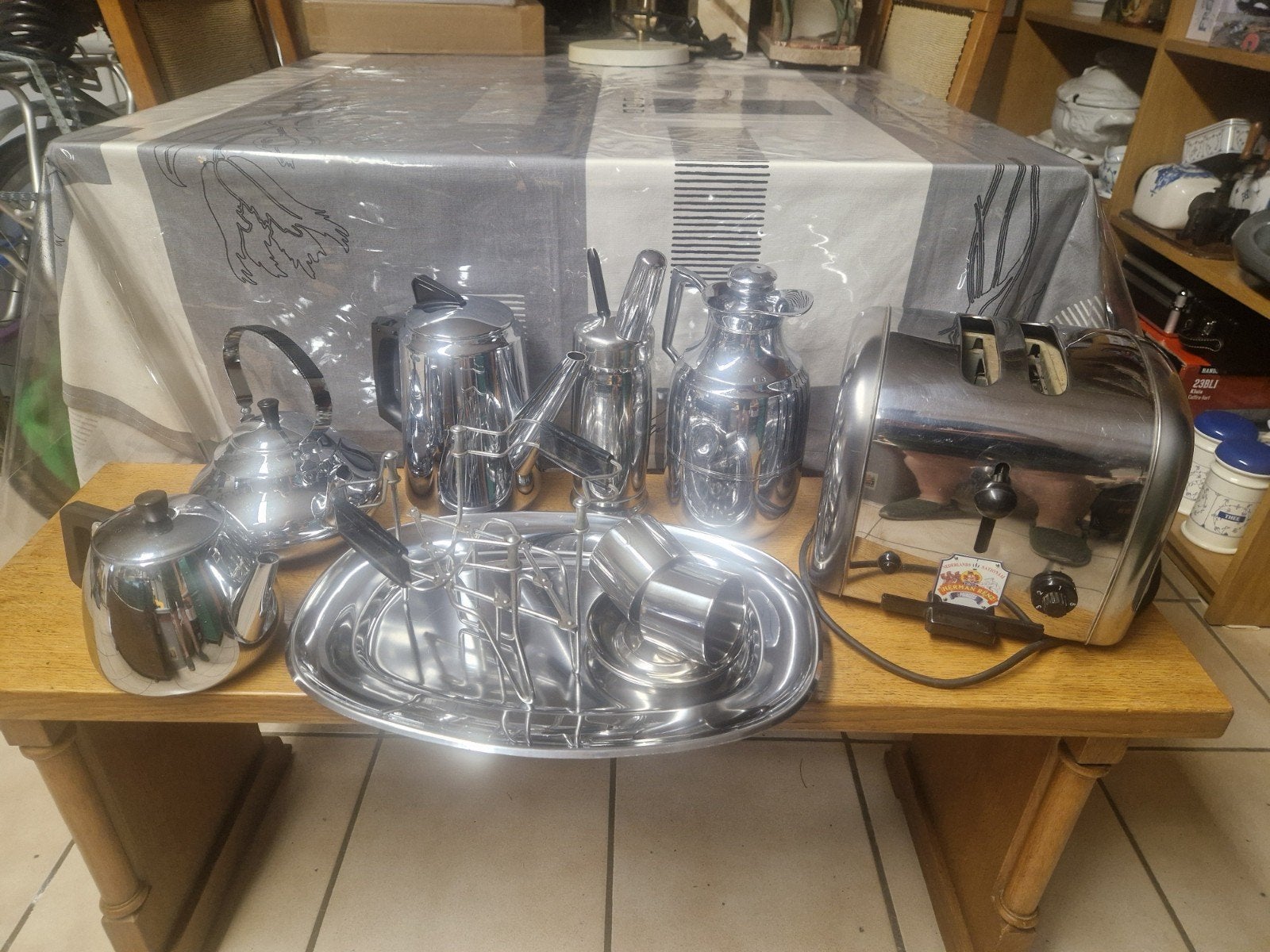 rvs horeca set uit de jaren 70 / 80, Ophalen, Gebruikt