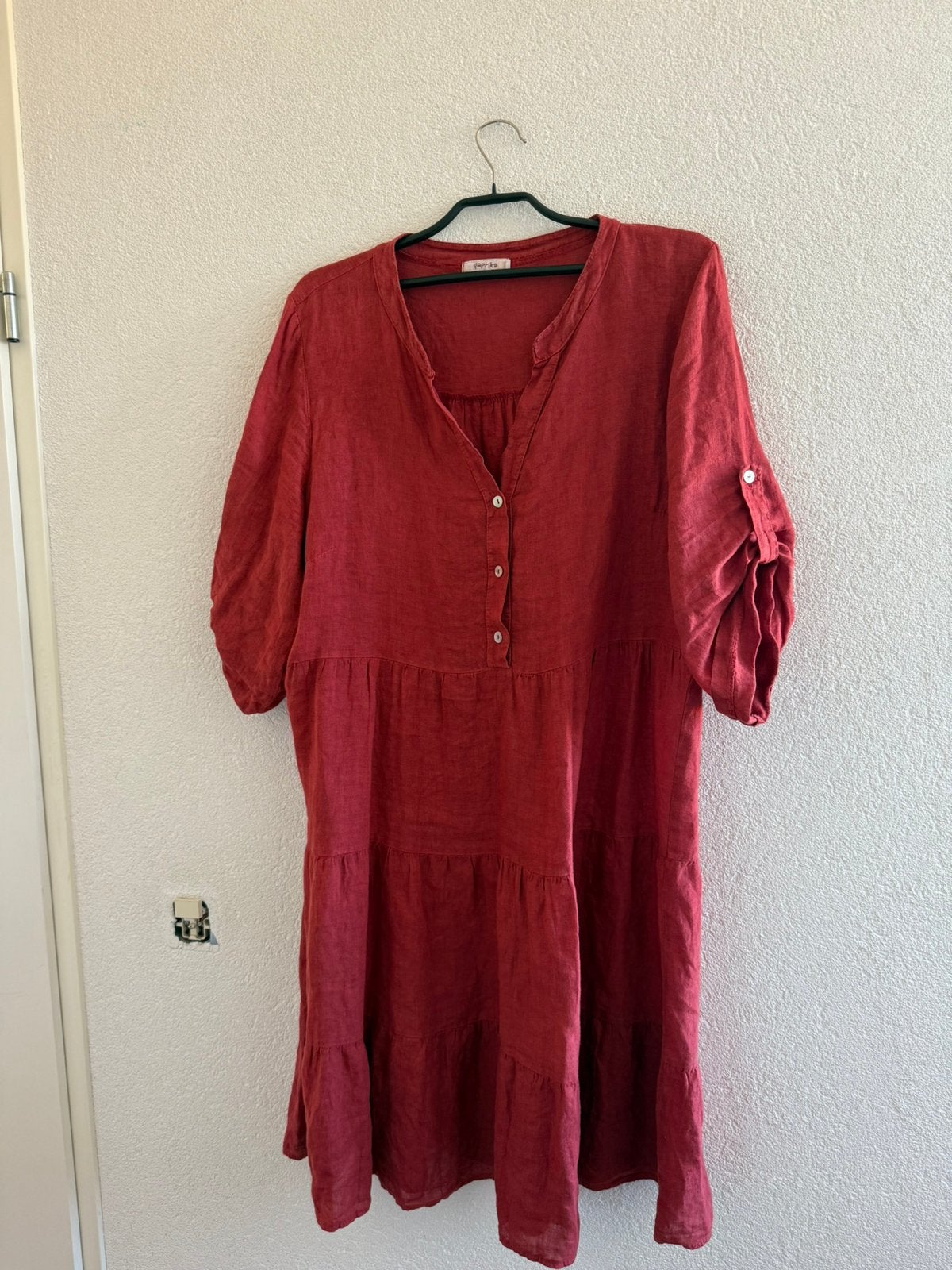 Paprika schitterende linnen jurk  maat  3 (50/52), Ophalen of Verzenden, Zo goed als nieuw, Overige kleuren, Lingerie of Zwemkleding