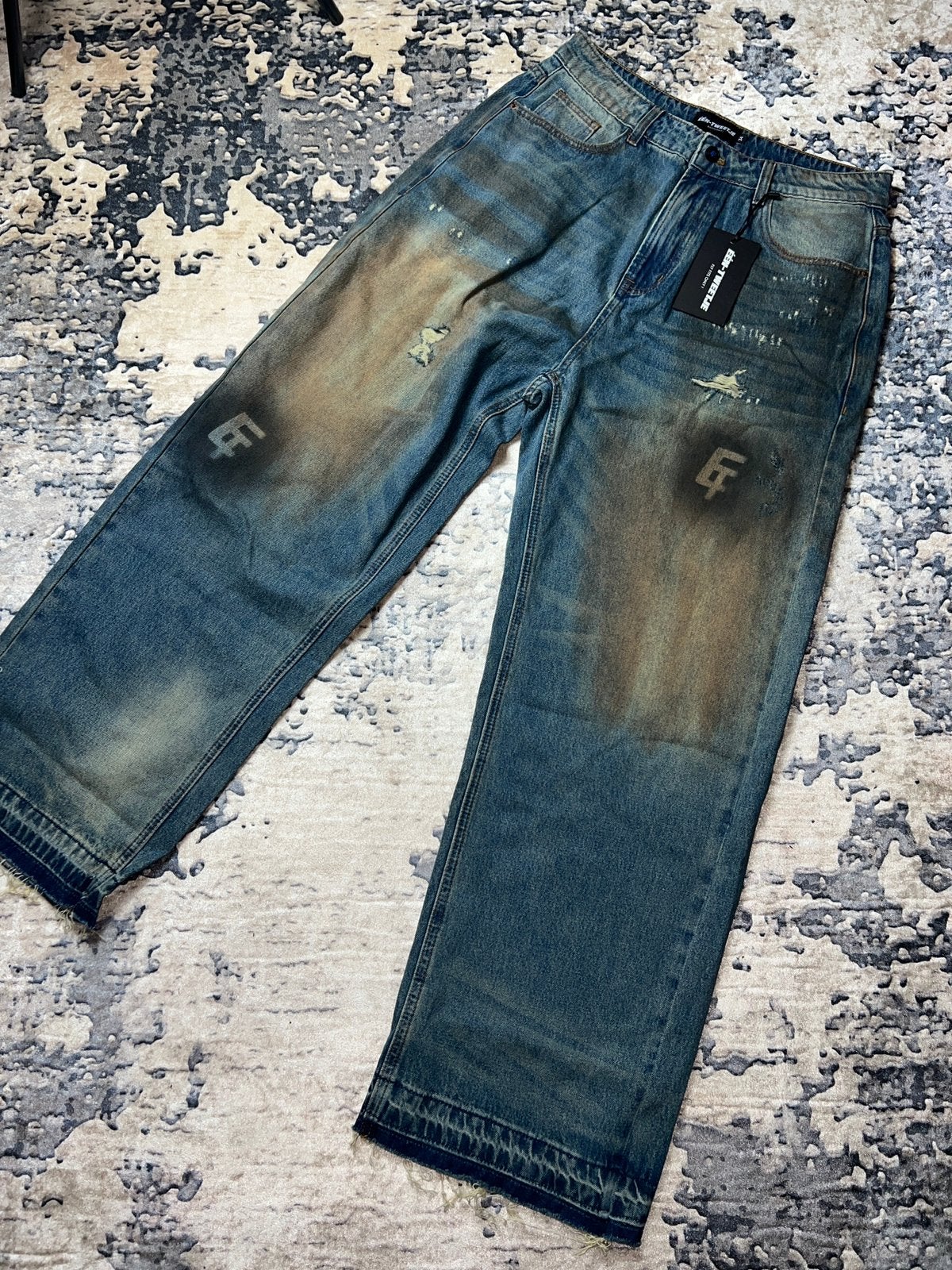 Een-Tweetje Baggy Jeans Maat 34(M), Kleding | Heren, Ophalen of Verzenden, Nieuw, Blauw, W33 - W34 (confectie 48/50)