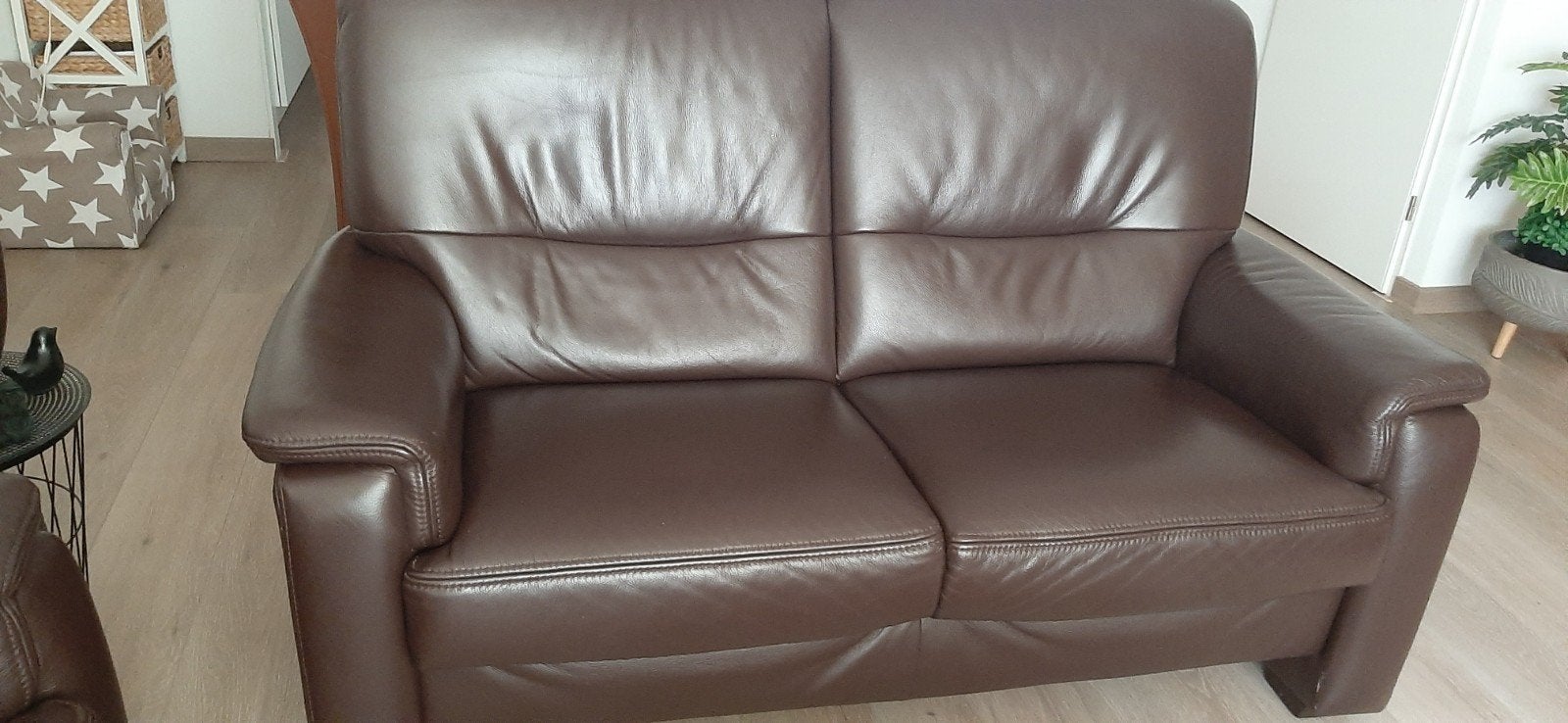 leder bankstel, Ophalen, Gebruikt, Vierpersoons of meer, Leer