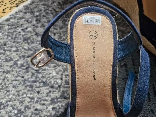 Nieuwe Sleehakken blauw Maat 40 h3, Claudia Ghizzani, Blauw, Onbekend, Nieuw