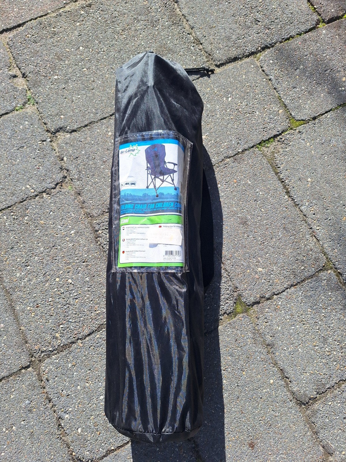 Bo-Camp Campingstoel voor kinderen - Grijs/Blauw, Ophalen, Gebruikt, Campingstoel