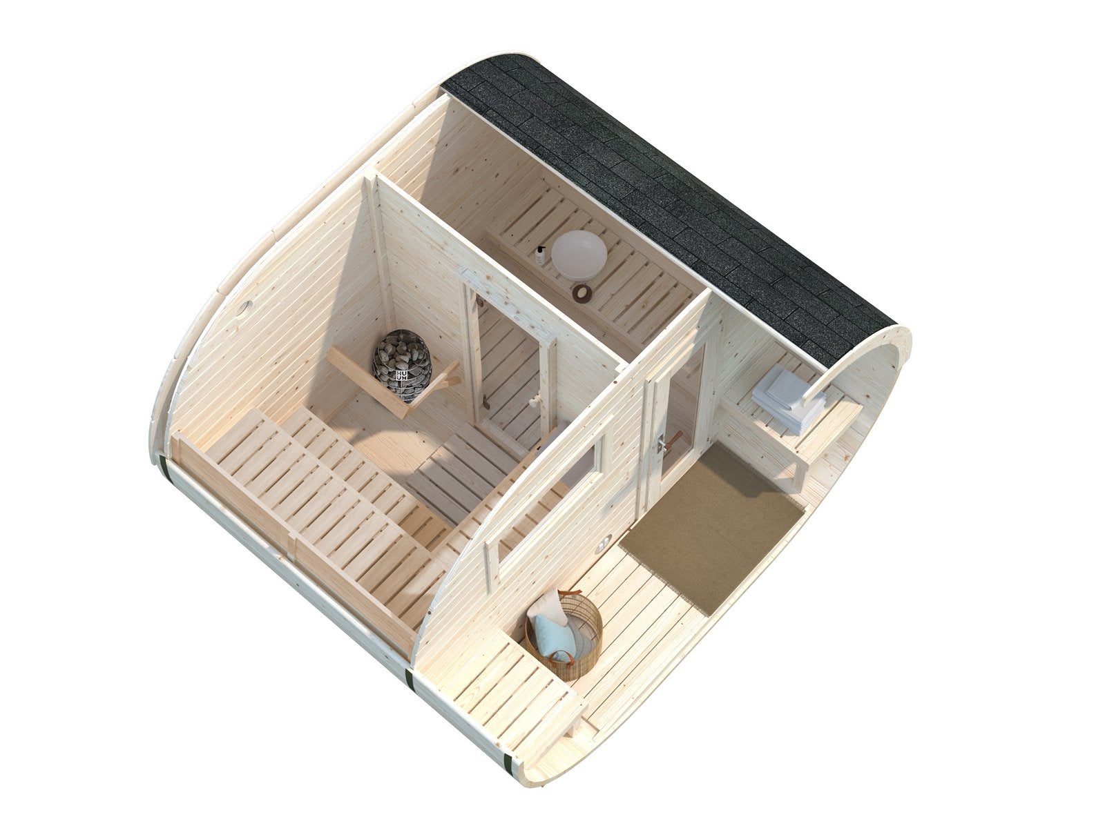 Exclusieve Barrel Sauna | 4 Persoons | Direct Leverbaar, Info@inner-stillness.nl, Fins of Traditioneel, 7665VB, Inner Stillness Wellness Retreat B.V