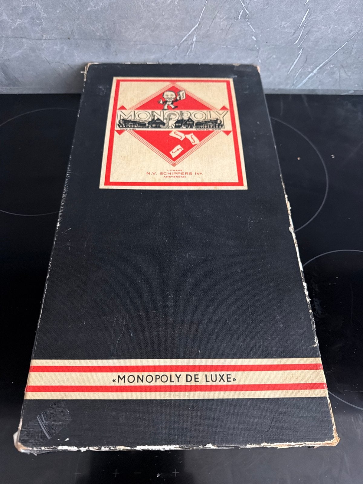 Vintage Monopoly De Luxe Bordspel - Nederlandse Uitgave, Drie of vier spelers, Ophalen of Verzenden, Gebruikt
