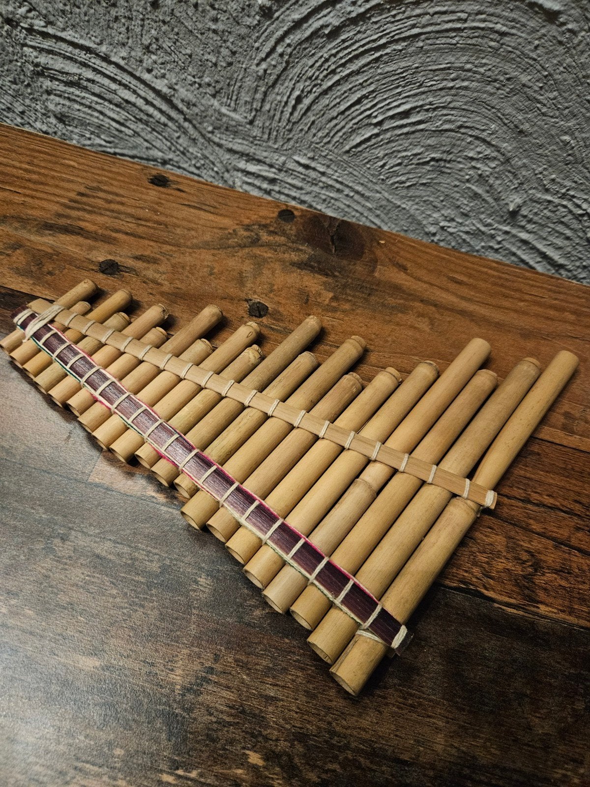 Mooie Panfluit - Handgemaakt Houten Blaasinstrument, Ophalen of Verzenden, Zo goed als nieuw, Houtblazer