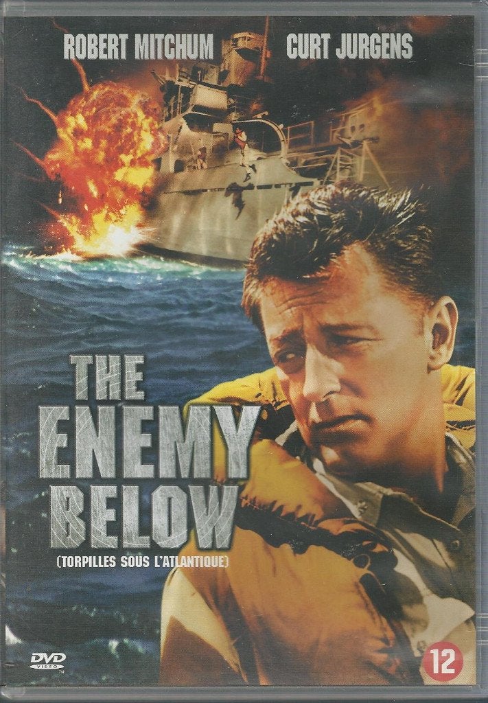 The Enemy below met o.a. Robert Mitchum, Curt Jurgens, Ophalen of Verzenden, Zo goed als nieuw, 1980 tot 2000, Actie en Avontuur