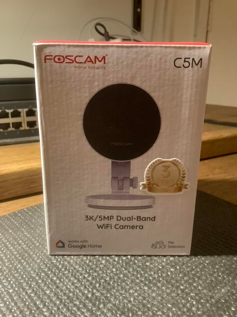 Foscam C5M 3K/5MP Dual-Band WiFi Camera - Nieuw, Audio, Tv en Foto, Videobewaking, Nieuw, Binnencamera, Ophalen of Verzenden