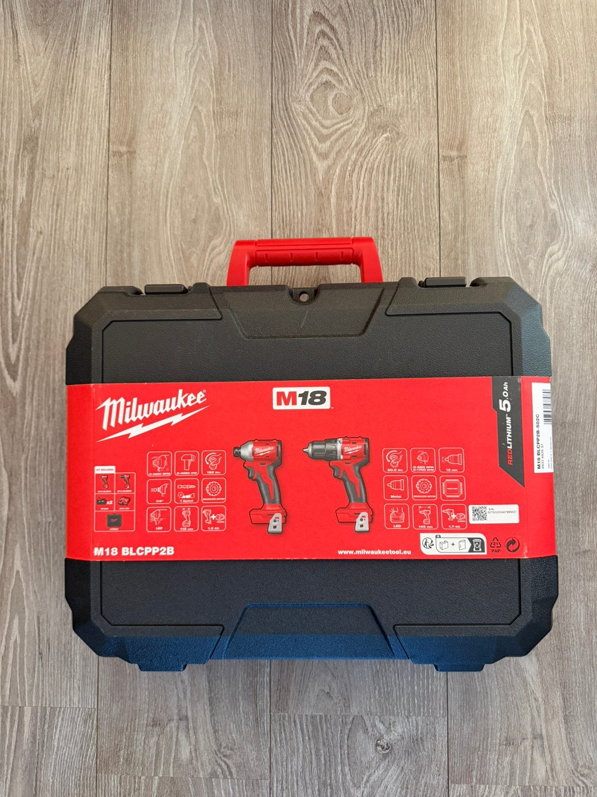 Milwaukee M18 BLCPP2B-502C Accu Comboset 18V 5.0Ah, Nieuw, Ophalen of Verzenden, Milwaukee, Milwaukee