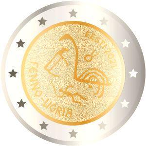 2 Euro Estland 2021 UNC - Fins Oegrische Volken, Postzegels en Munten, Munten | Europa | Euromunten, Verzenden, Estland, 2 euro
