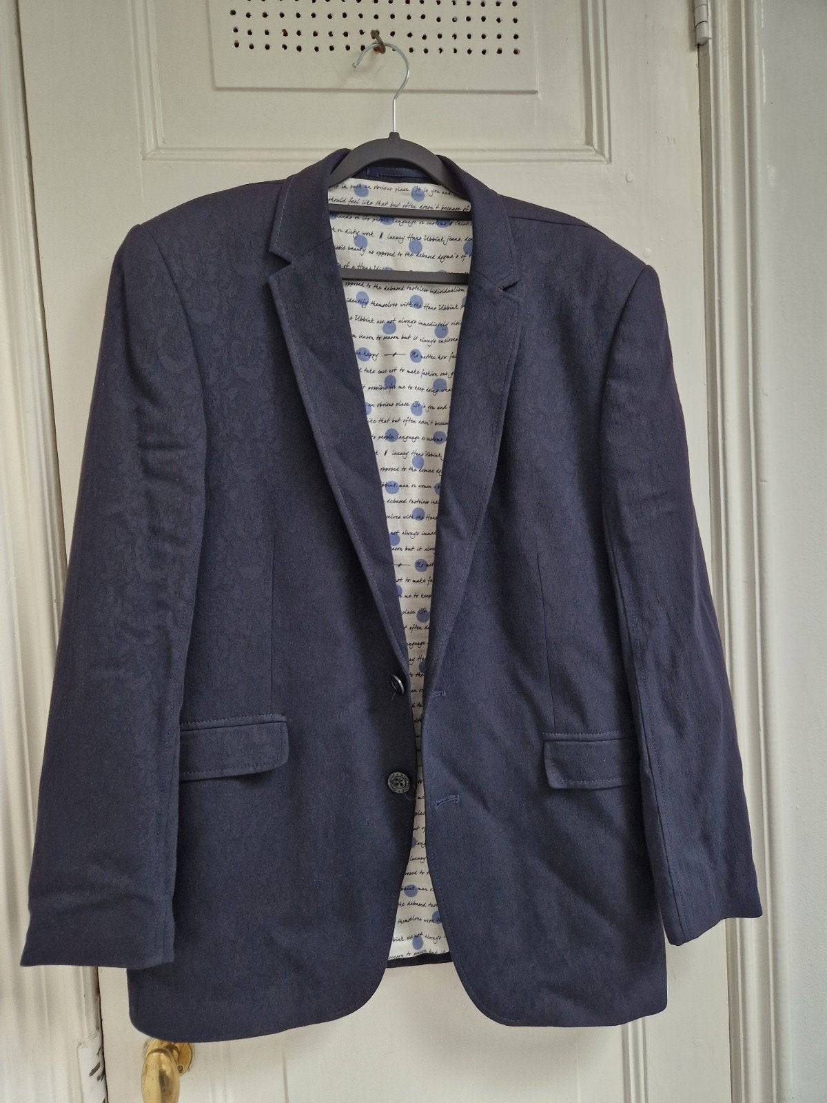 Hans Ubbink donkerblauwe blazer met bloemmotief, maat 54, Kleding | Heren, Kostuums en Colberts, Maat 52/54 (L), Blauw, Hans Ubbink