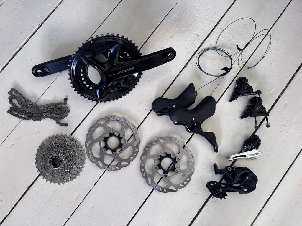 Shimano 105 R7100 disc 12s groepset, Fietsen en Brommers, Fietsonderdelen, Ophalen of Verzenden, Zo goed als nieuw, Derailleur of Ketting