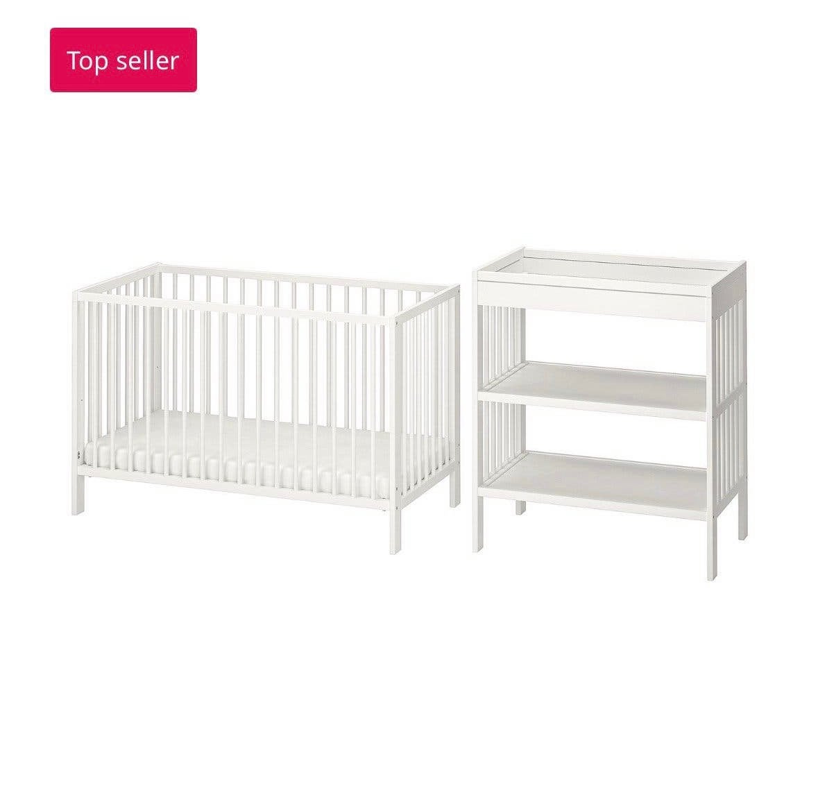 IKEA GULLIVER set, bedje + commode + matras + mat, Ophalen of Verzenden, Zo goed als nieuw, Ledikant
