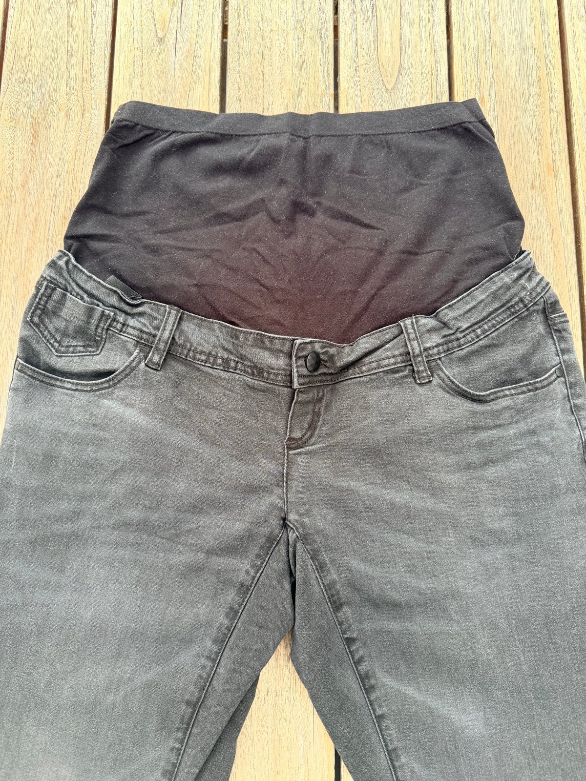 Mama Licious Flair Zwangerschapsjeans - Donkergrijs Zwart, Maat 38/40 (M), Zwart, Ophalen of Verzenden, Gedragen
