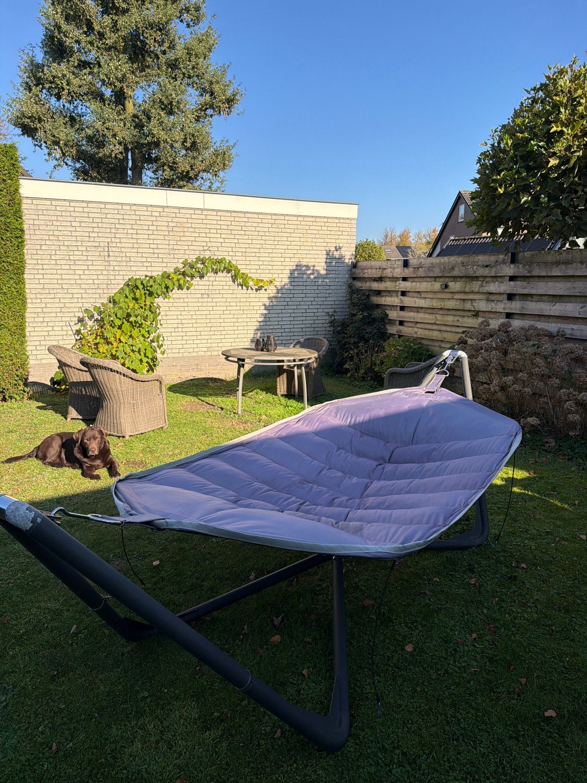 Comfortabele tweepersoons hangmat met standaard, Ophalen, Binnen, Gebruikt, Meerpersoons