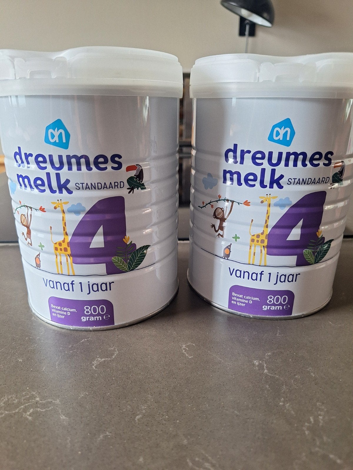 AH Dreumesmelk Standaard 4 (vanaf 1 jaar) - 2x 800g, Ophalen, Nieuw, Overige typen, Overige merken