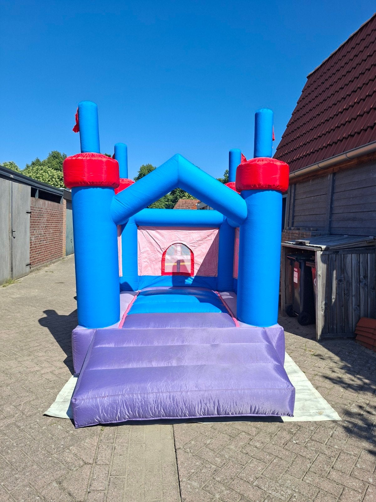 Opblaasbaar Springkasteel - Perfect voor Feestjes!, Ophalen, Gebruikt