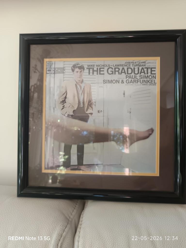 Ingelijste LP The Graduate, Ophalen of Verzenden, Zo goed als nieuw, 1960 - 1969, 12 inch