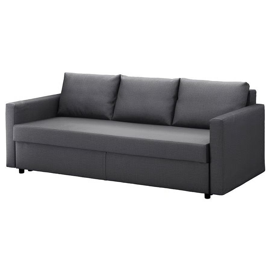 Ikea FRIHETEN 3-zitsslaapbank, Skiftebo donkergrijs, Ophalen, Tweepersoons, Zo goed als nieuw, 200 cm