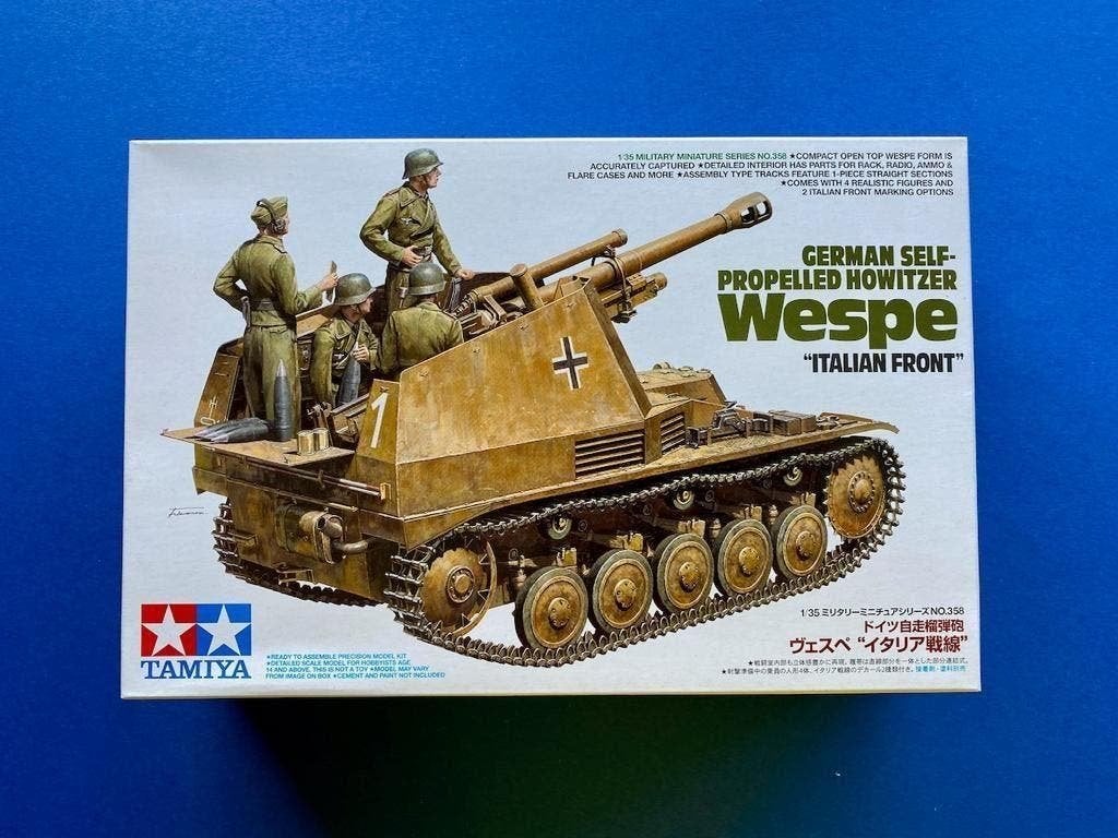 Tamiya	35358	German Sd.Kfz. 124 Wespe 1/35 incl ALU loop set, Tank, Verzenden, 1:32 tot 1:50, Nieuw