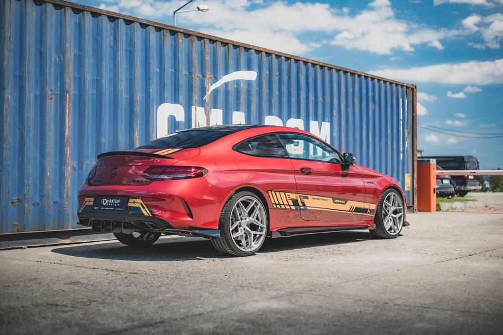 Race Voorlip sideskirt diffuser - C43 AMG Coupe C205 16-18, Ophalen of Verzenden