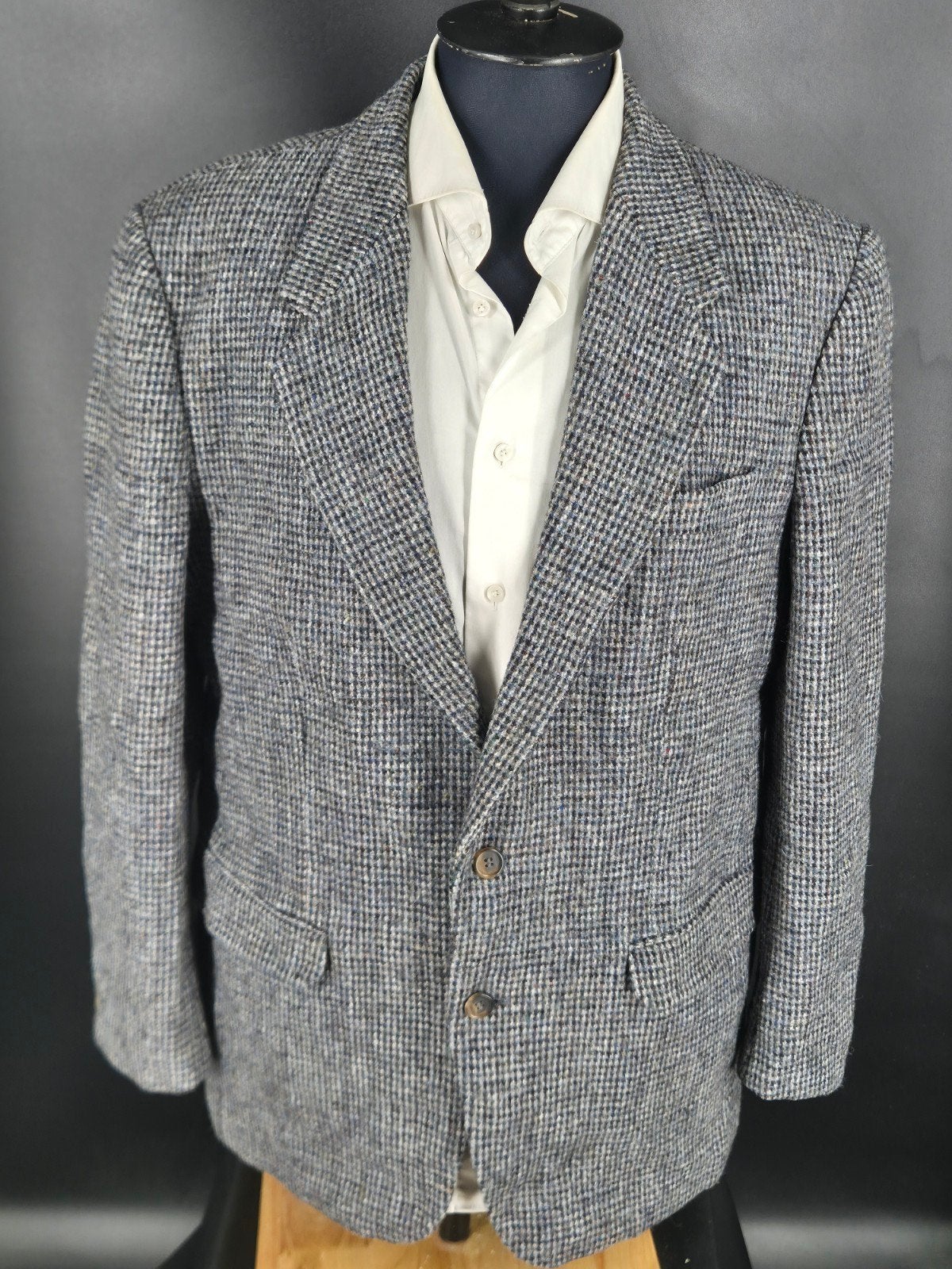 Harris Tweed colbert (52), Ophalen of Verzenden, Zo goed als nieuw, Grijs, 1s