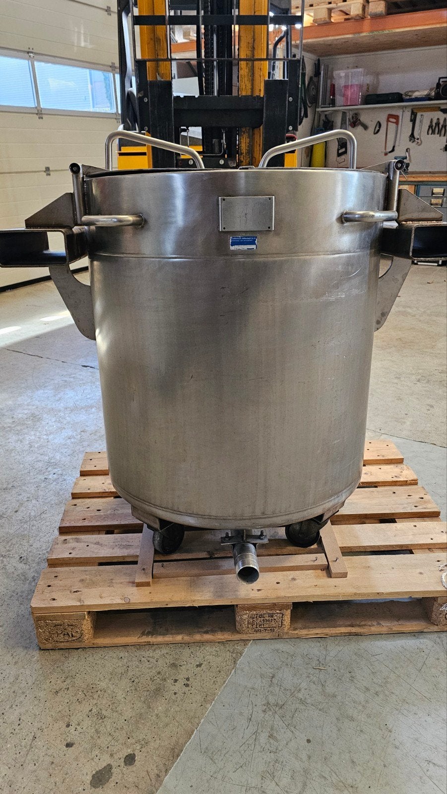 Dubbelwandig RVS mengketel, ca. 375 Ltr. verrijdbare Ketel, Ophalen of Verzenden