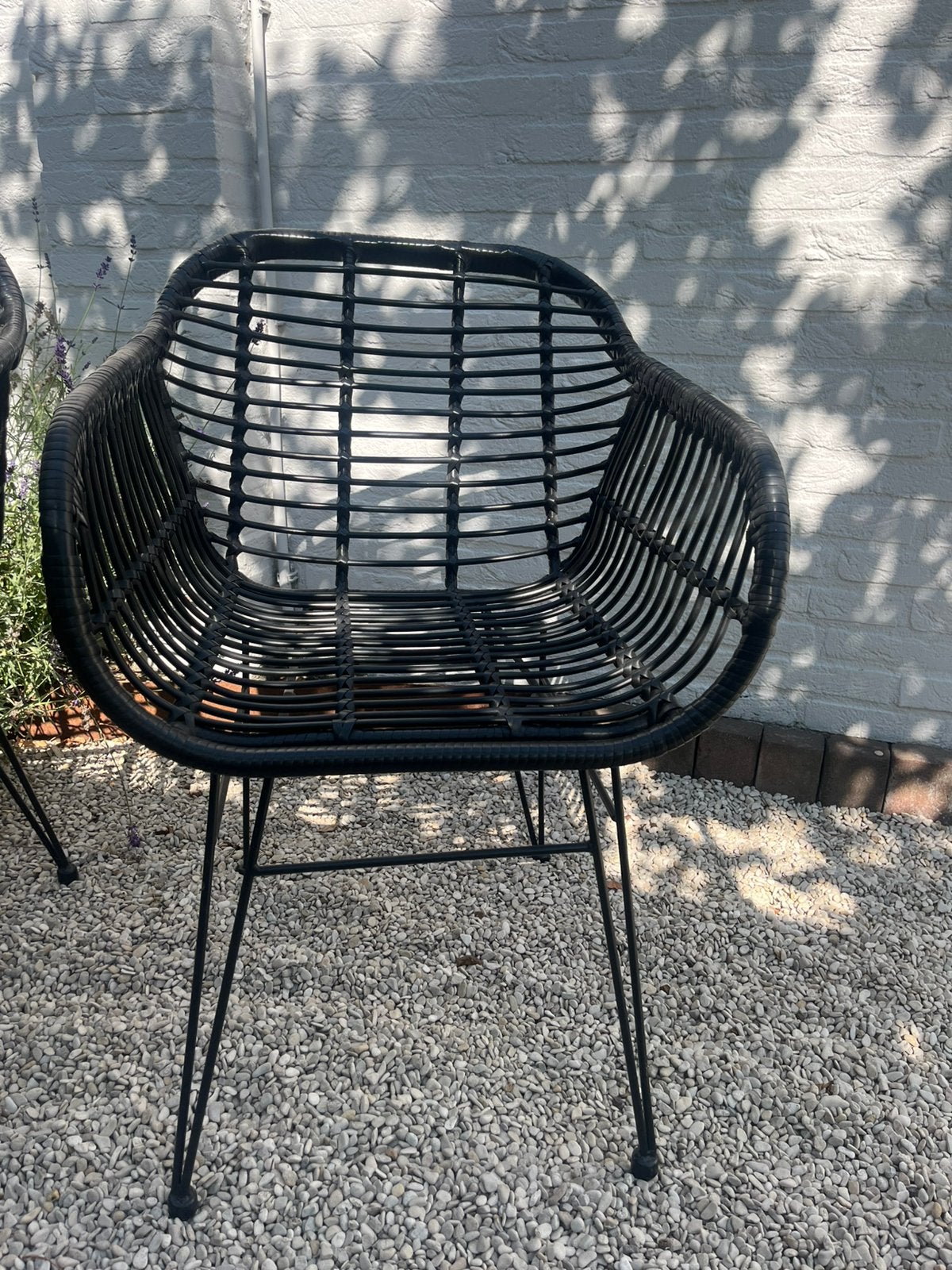 Tuinstoelen zwart, Ophalen, Gebruikt, Metaal