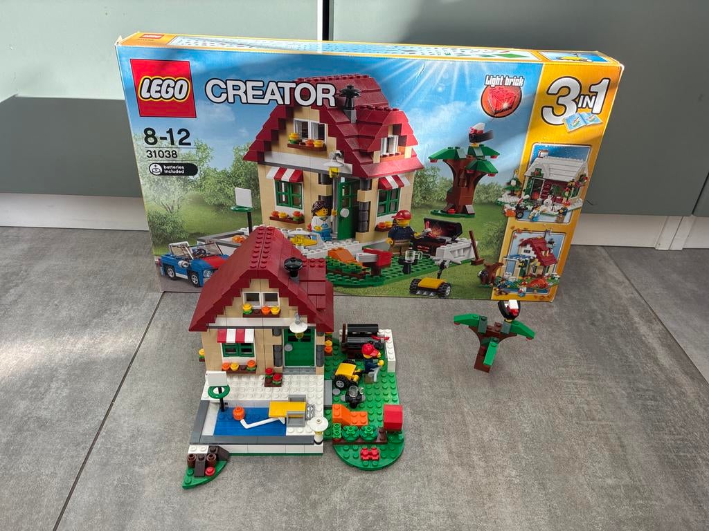 Lego Creator 3in1 31038: Seizoenshuis (excl. auto/meisje), Verzenden, Lego, Zo goed als nieuw, Inclusief instructies
