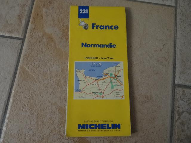 michelin wegenkaart Normandie, Gelezen, Frankrijk, Ophalen of Verzenden, Landkaart