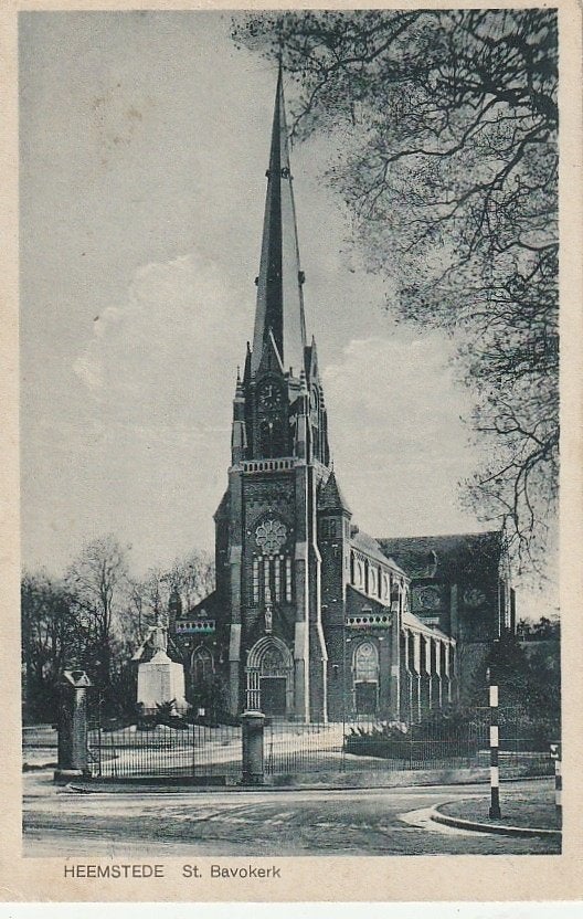 Heemstede  St Bavokerk 1943, Ophalen of Verzenden, 1940 tot 1960, Gelopen, Noord-Holland