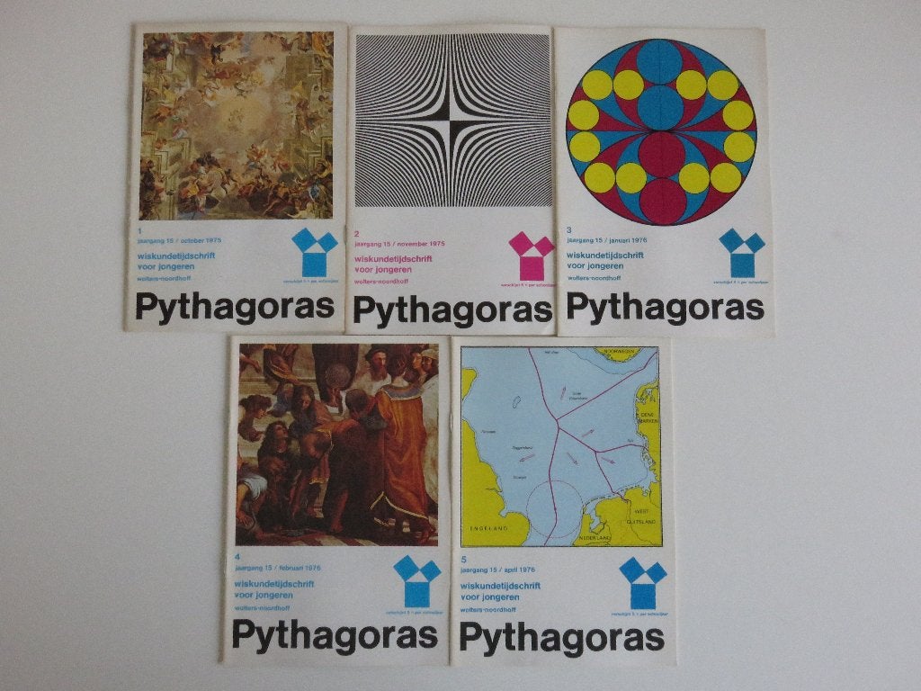 5 stuks Pythagoras wiskundetijdschrift Jaargang 15 1975 1976, Ophalen of Verzenden, Gelezen, Wetenschap en Natuur