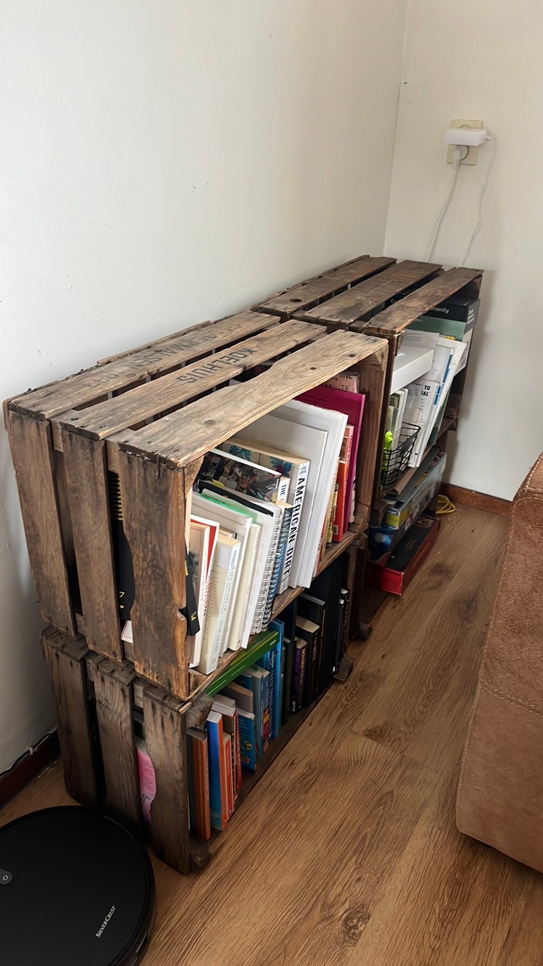 Vier houten kisten, Huis en Inrichting, Ophalen, Zo goed als nieuw, 50 tot 100 cm, Minder dan 50 cm
