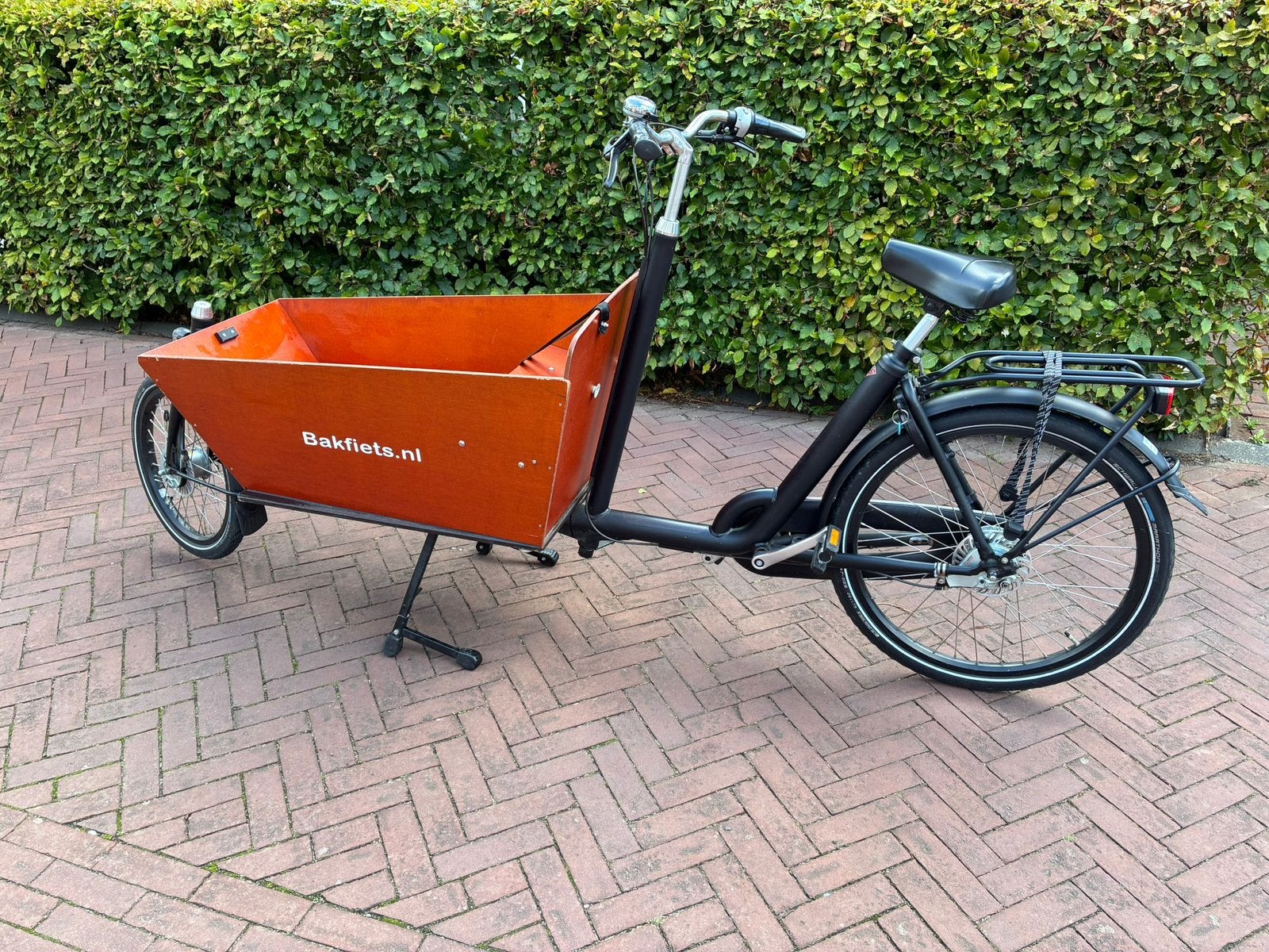 Bakfiets CargoBike Long met huif ZONDER ondersteuning, 4 kinderen of meer, Huif, Zo goed als nieuw, Schijfrem