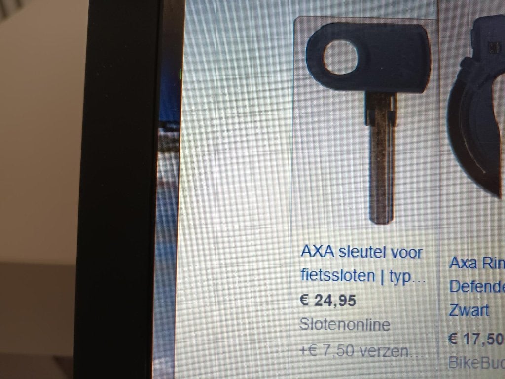 fietssleutel  reservesleutelvaxa, Ophalen of Verzenden, Zo goed als nieuw, Overige fietssloten