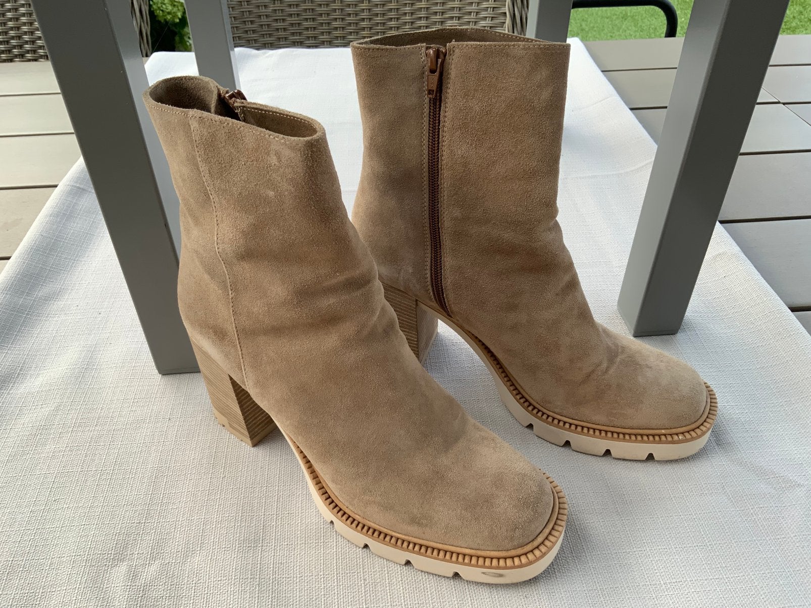 Manfield enkellaarsjes NIEUW], Ophalen, Beige, Lage of Enkellaarzen, Nieuw