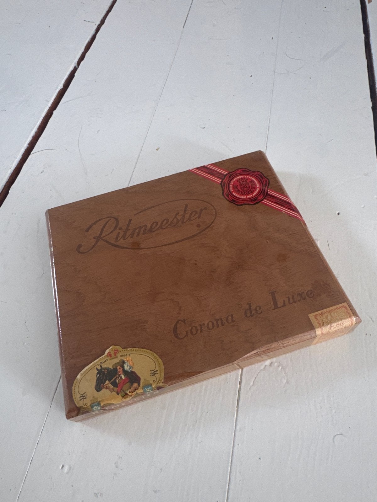 Ritmeester Corona de Luxe sigarenkistje, nog in folie, Ophalen, Nieuw, Tabaksdoos of Verpakking