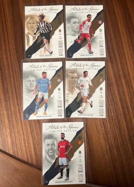 5 x Topps Artists of the Game voetbalkaarten, Verzenden, Zo goed als nieuw, Buitenlandse clubs, Spelerskaart
