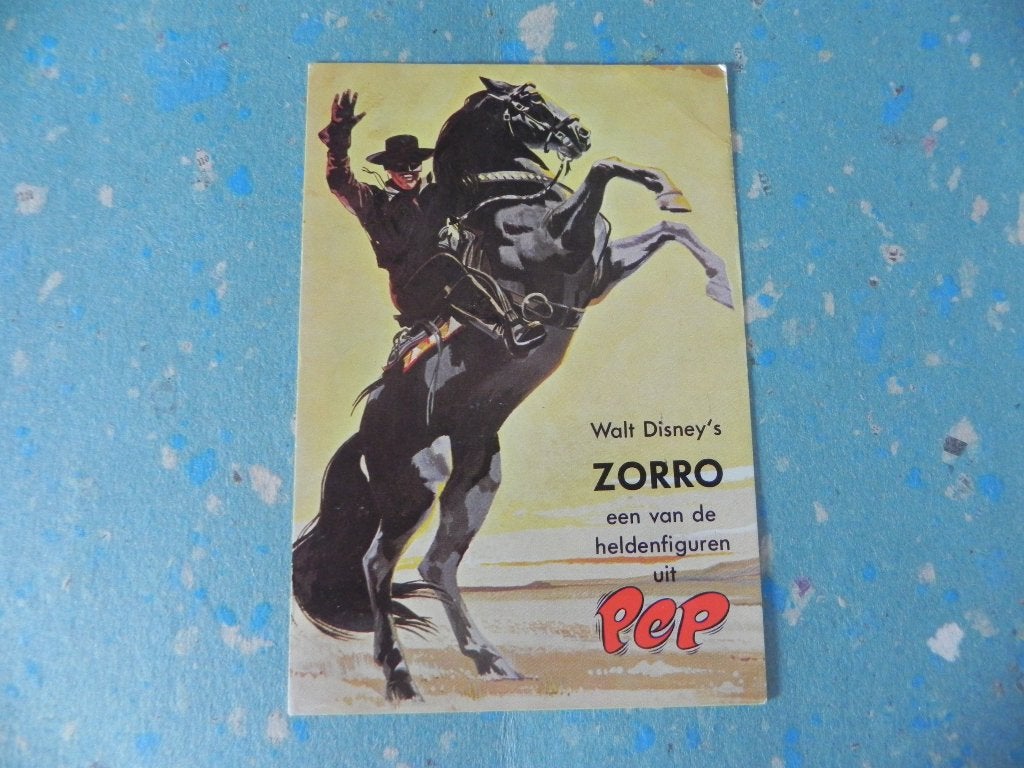 PEP Verjaardagskaart ZORRO 1964, Boeken, Gelezen, Ophalen of Verzenden, Pep, Eén stripboek
