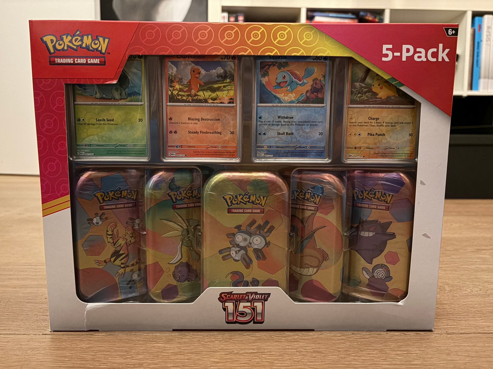 Costco Pokemon Scarlet & Violet 151 Mini Tin 5-pack, Ophalen of Verzenden, Nieuw