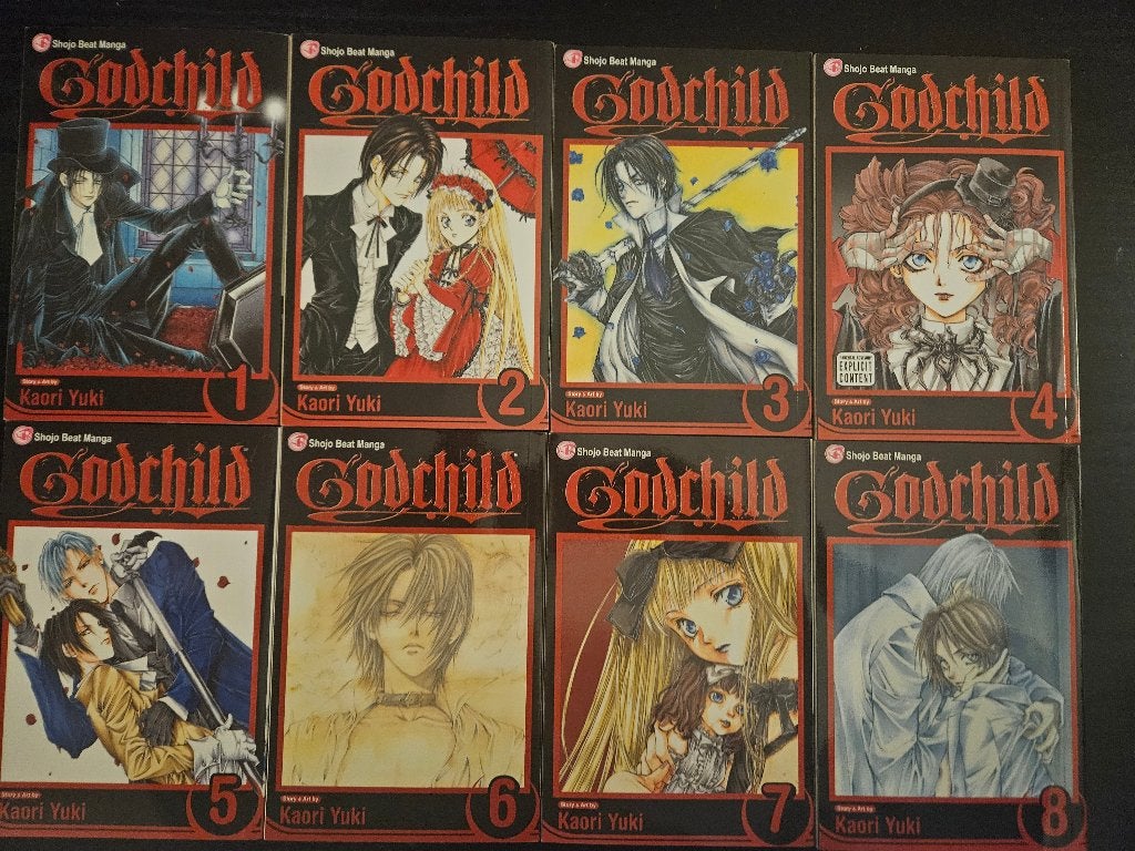 Volledige Godchild manga serie Engels (volumes 1 t/m 8), Complete serie of reeks, Ophalen, Zo goed als nieuw, Kaori Yuki