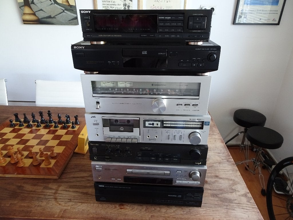 13 topmerk stereo- en video apparaten, 6 defect., Audio, Tv en Foto, Gebruikt, Losse componenten, Cassettedeck, Ophalen