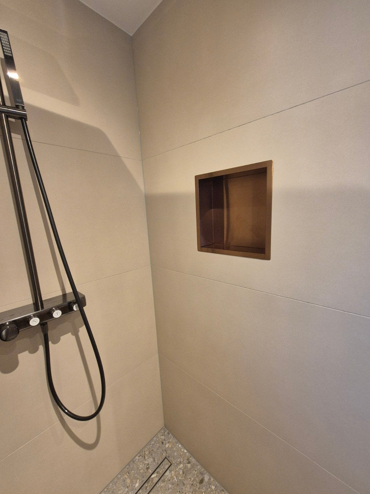 Inbouw nis badkamer RVS copper nieuw 30x30x10, Ophalen, Nieuw, Rvs, Douche