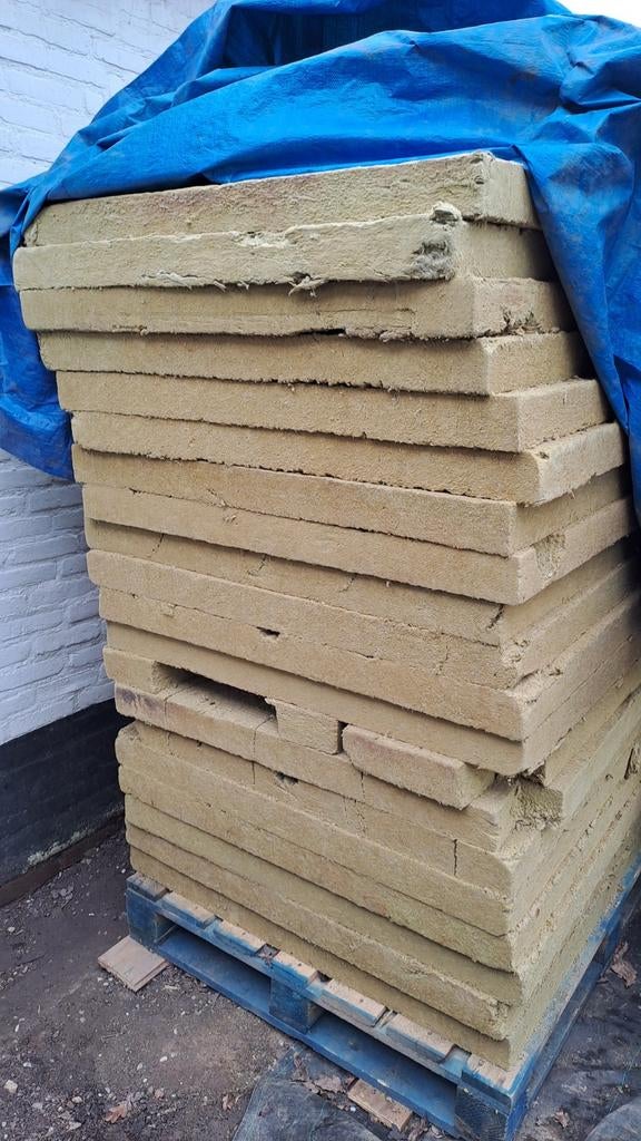 Steenwol aangeboden, Doe-het-zelf en Verbouw, Isolatie en Afdichting, Ophalen, Steenwol, 4 tot 8 cm, 15 m² of meer