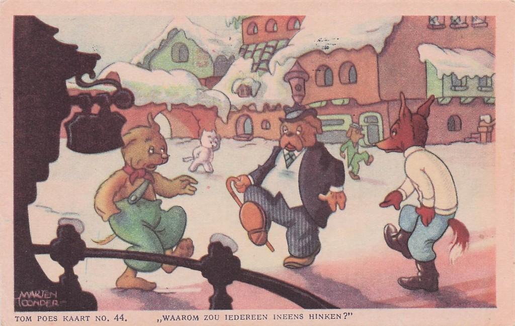 Tom Poes - Marten Toonder no.44 'waarom ineens hinken' (1947, Verzamelen, Ophalen of Verzenden, 1940 tot 1960, Gelopen, Kinderen