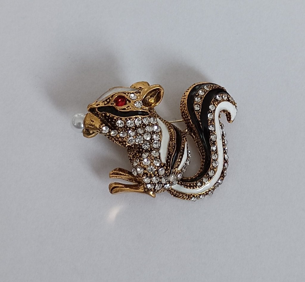 Eekhoorn broche, Overige materialen, 4 tot 7 cm, Overige kleuren, Nieuw