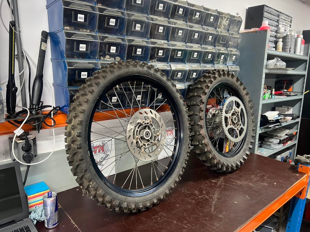 Derbi senda cross velgenset met nieuwe banden, Ophalen, Gebruikt, Overige typen, Nvt